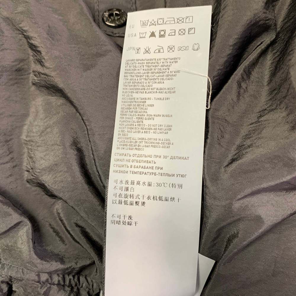 STONE ISLAND Black Cotton Blend Double Breasted Coat - Picture 10 of 11